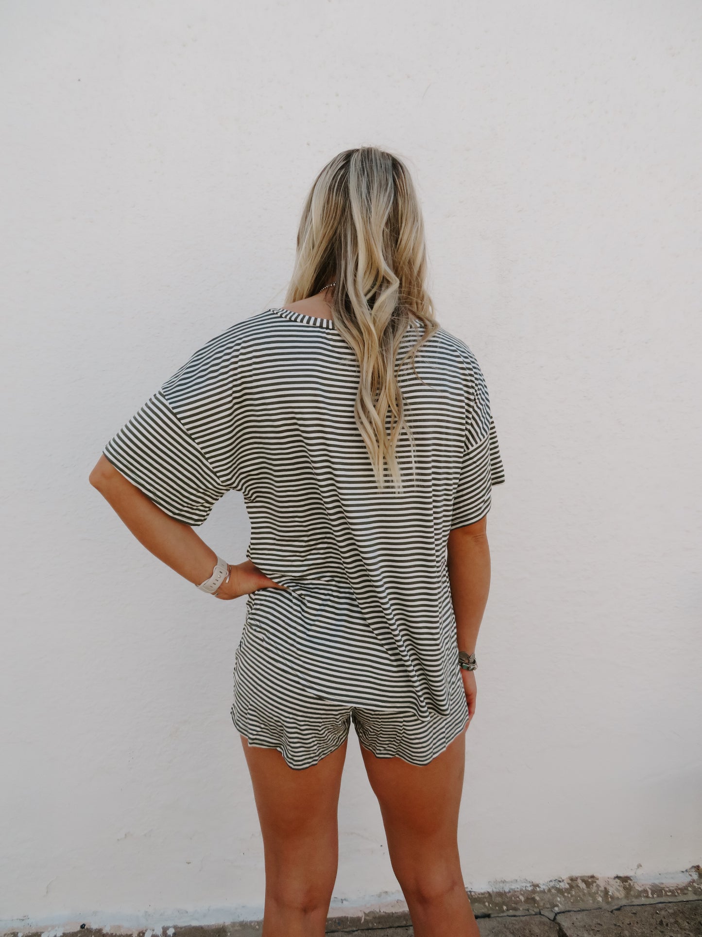 Olive Stripe Set