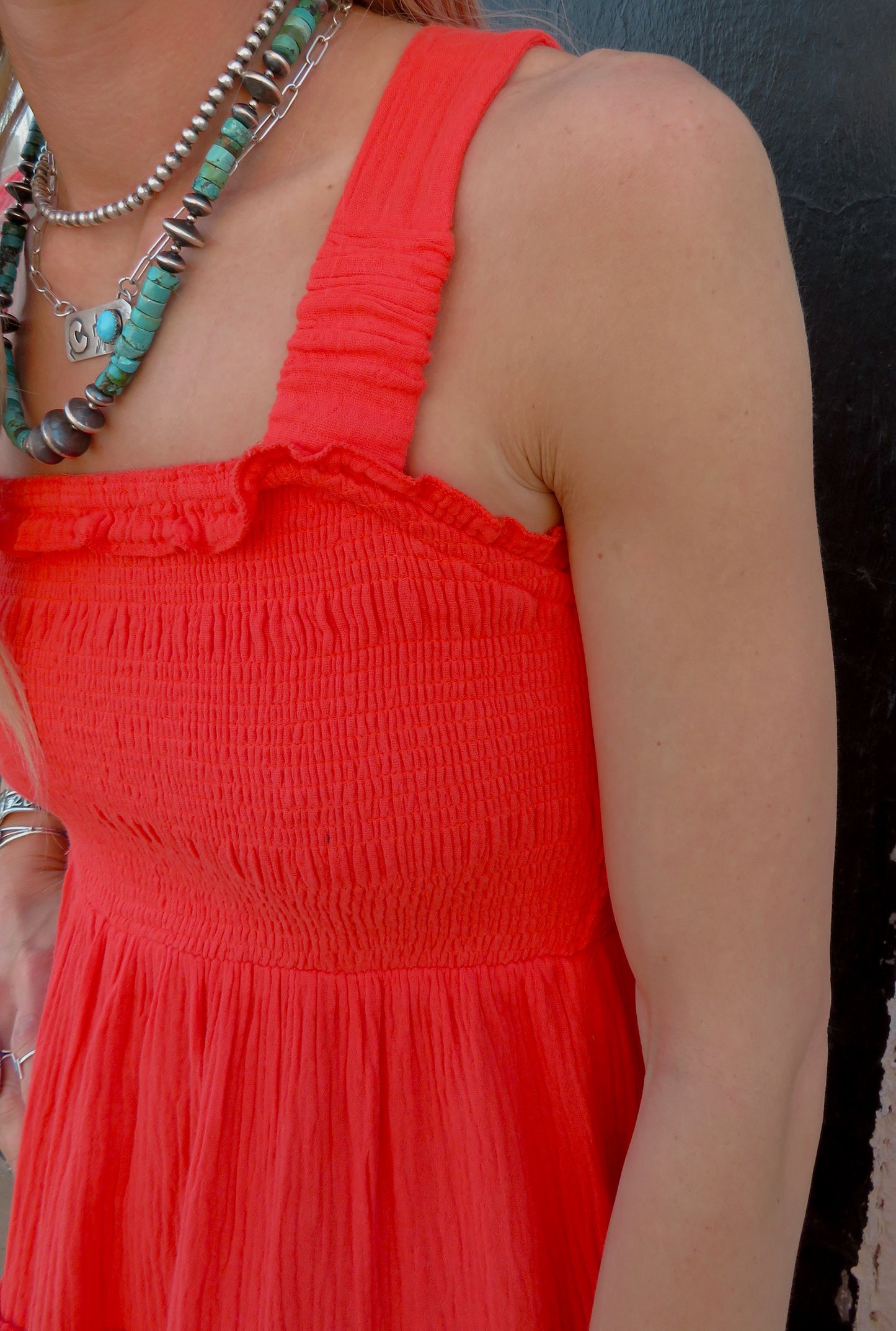 Red Orange Maxi Dress