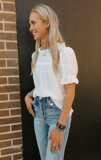 Lace Ruffle Sleeve