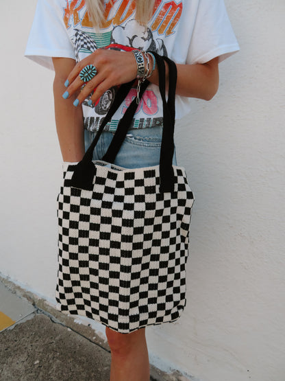 Checkered Tote Bag